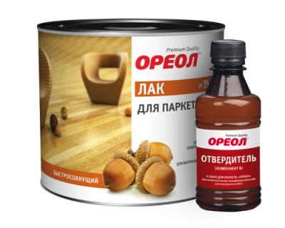 Лак для паркета двухкомпонентный Ореол