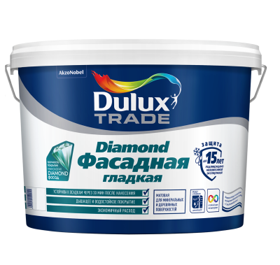 Фасадная гладкая Dulux Trade Матовая краска для фасадных поверхностей